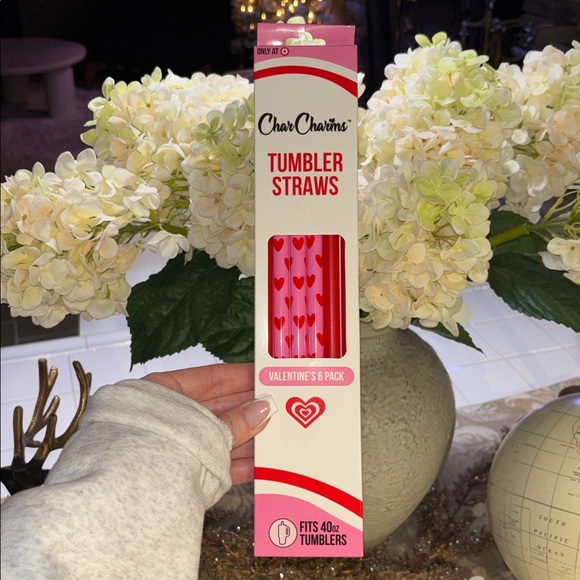 Stanley x Target Quencher 40oz Valentine's Day 2025 Set Pink Red Char Charms NWT - Picture 5 of 7